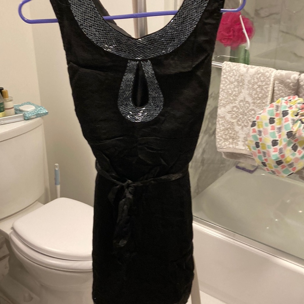 Sexy black halter dress